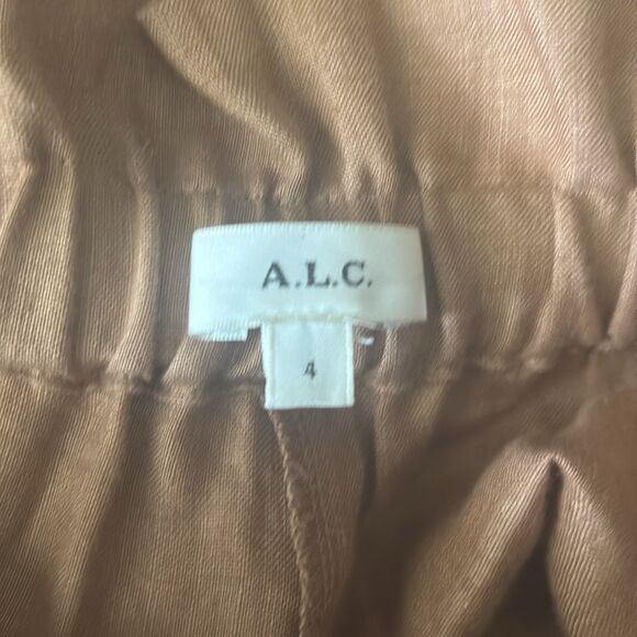 A.L.C Callum Linen Paper Bag Waist Pants Size 4 - Picture 4 of 8